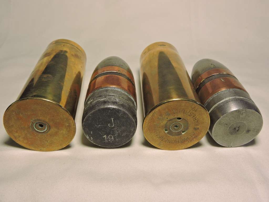 Military Cannon shells and heads like Pom Pom used during Boer War. x 2 Both deactivated