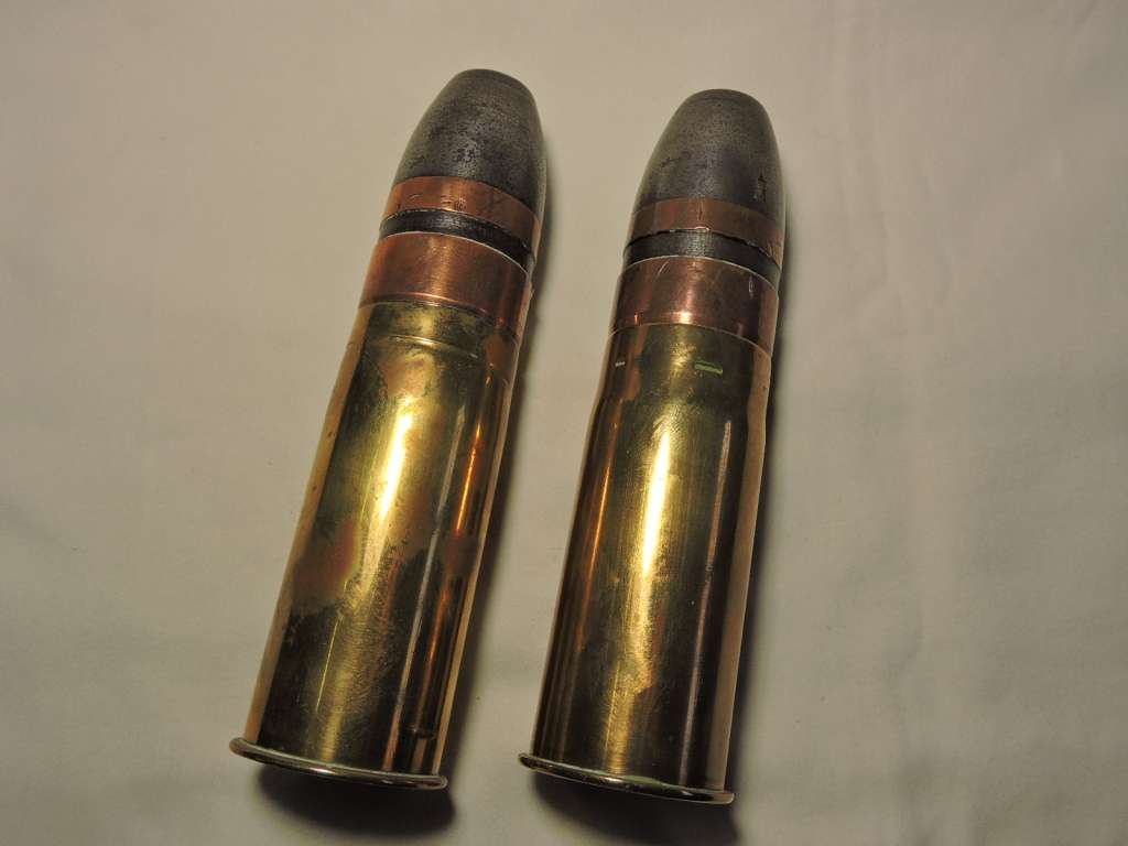 Military Cannon shells and heads like Pom Pom used during Boer War. x 2 Both deactivated
