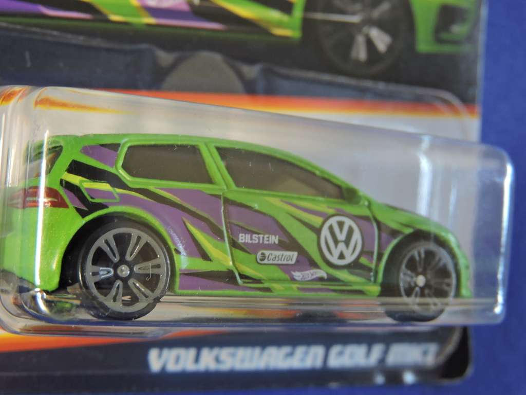 Hot Wheels VW Volkswagen Golf MK7  ( NEON SPEEDSTERS  Lime Green )