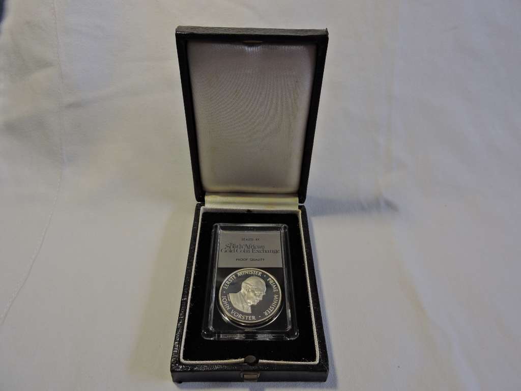 1978 John Vorster SILVER Medallion Proof quality