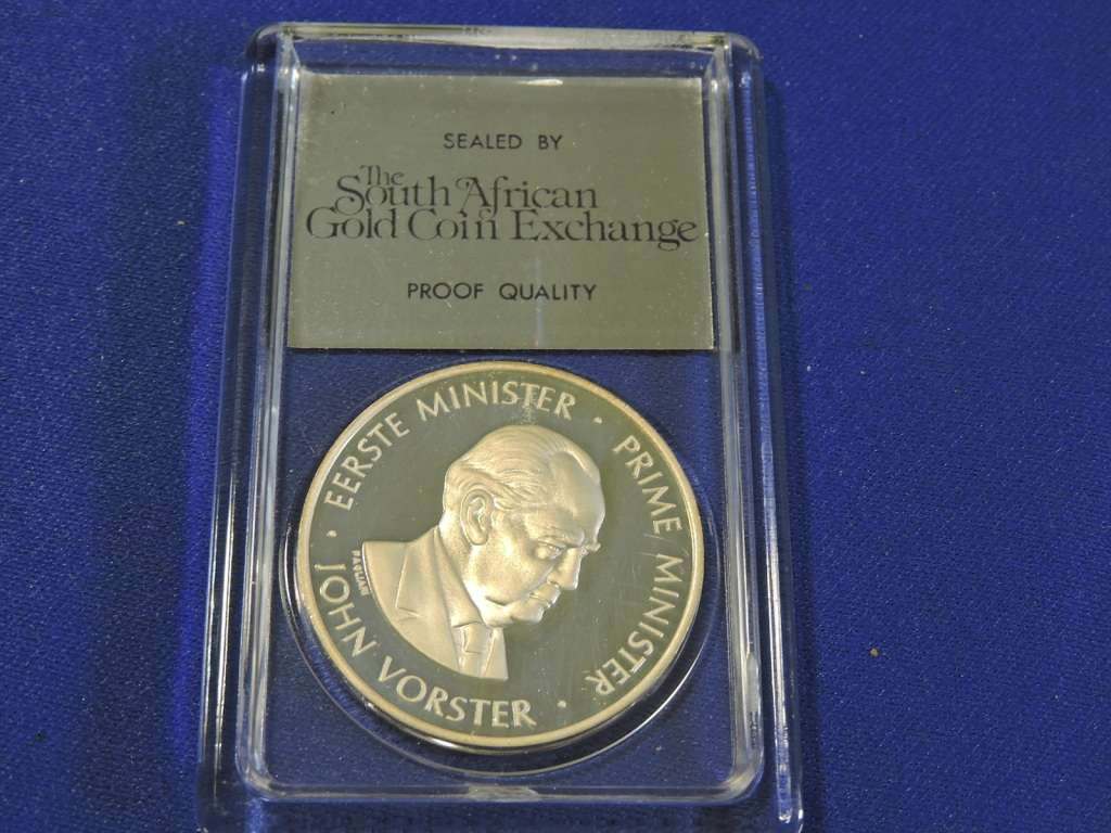 1978 John Vorster SILVER Medallion Proof quality