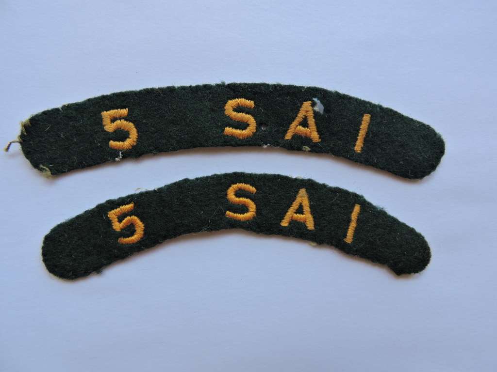 SADF 5 SAI cloth badge x 2