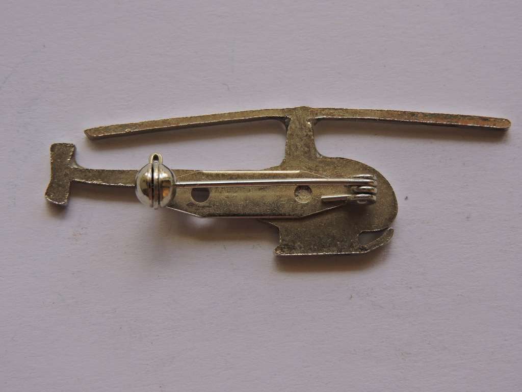 Helicopter pin brooch