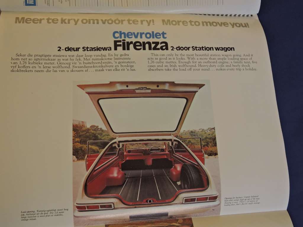 Chevrolet Chev Firenza advertising brochure.  Awesome pics   # LOOK #