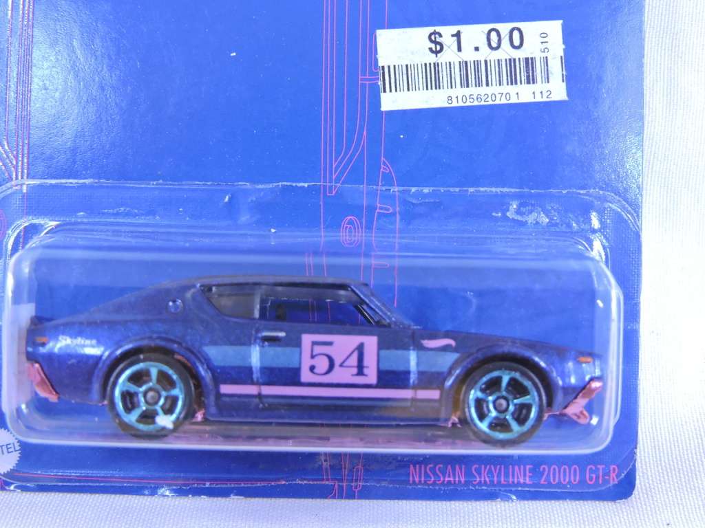 Hot Wheels NISSAN Skyline 2000 GTR ( Blue/Pink #54 ) Like Datsun