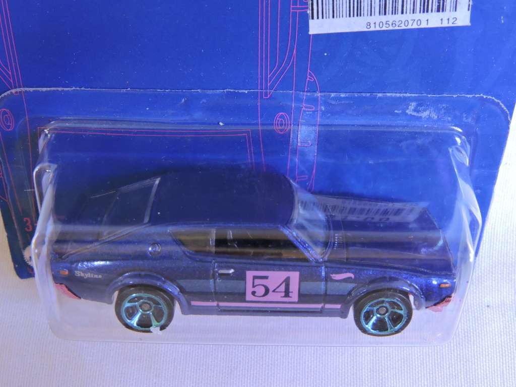 Hot Wheels NISSAN Skyline 2000 GTR ( Blue/Pink #54 ) Like Datsun