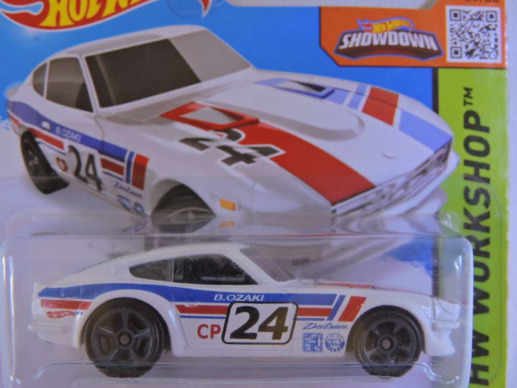 Hot Wheels DATSUN 240 Z ( White, Blue/red stripe #24 ) Like NISSAN