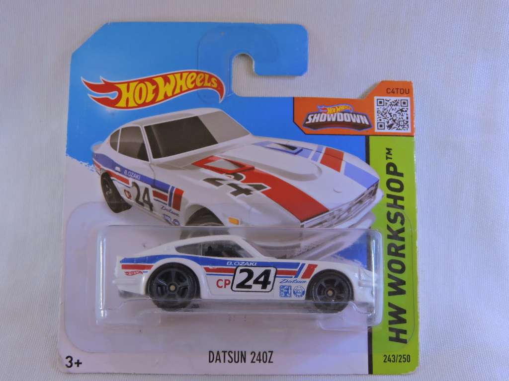 Hot Wheels DATSUN 240 Z ( White, Blue/red stripe #24 ) Like NISSAN