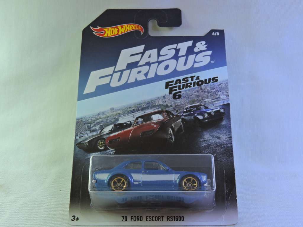 Hot Wheels FORD Escort RS 1600 ( Blue white stripe Fast & Furious 6/8 )