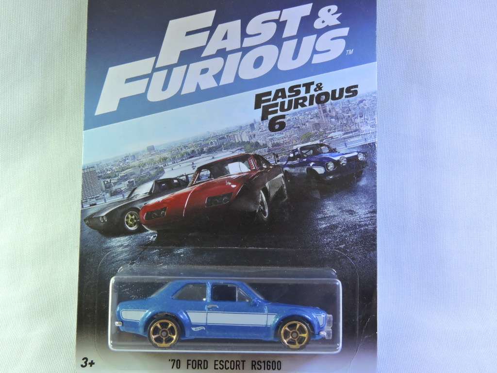 Hot Wheels FORD Escort RS 1600 ( Blue white stripe Fast & Furious 6/8 )
