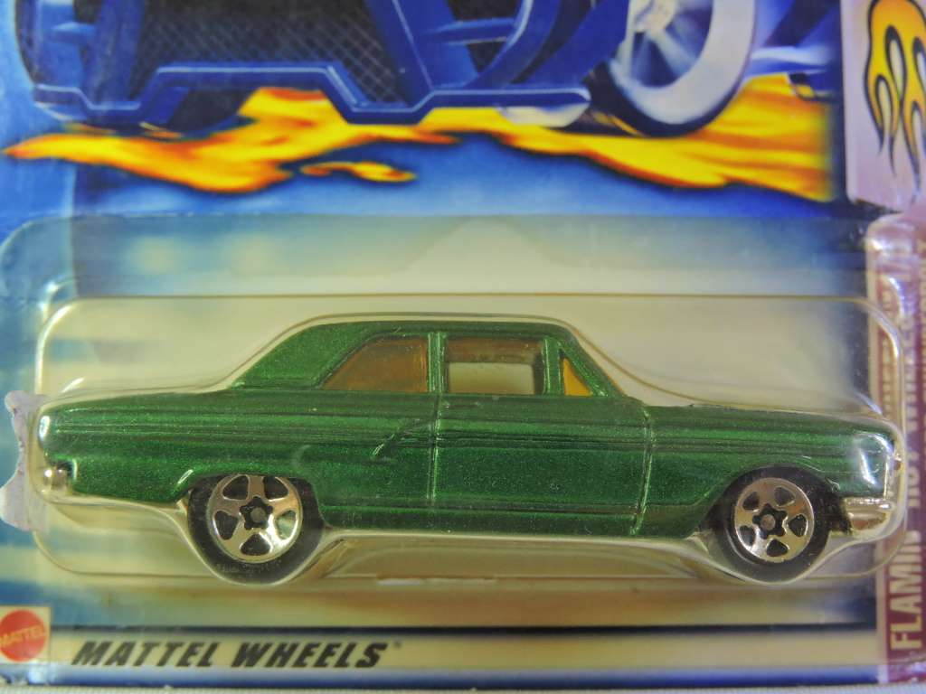 Hot Wheels FORD Thunderbolt ( Green - Yellow flames ) Released 2002  WOW !!