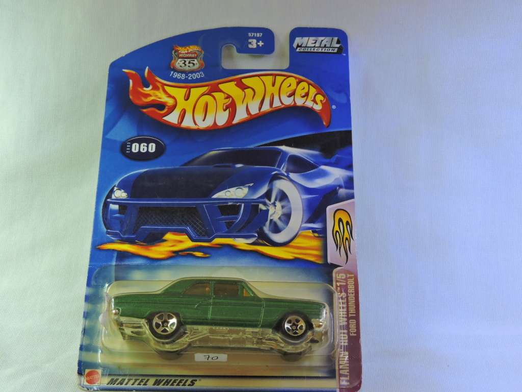 Hot Wheels FORD Thunderbolt ( Green - Yellow flames ) Released 2002  WOW !!