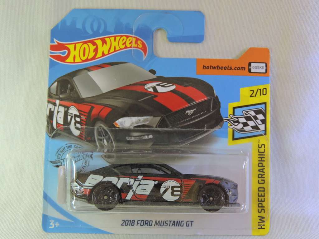 Hot Wheels FORD Mustang GT ( Boria #78 Black red stripe )