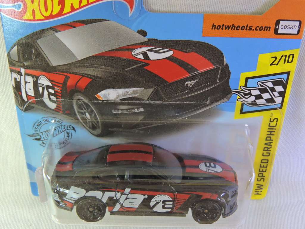 Hot Wheels FORD Mustang GT ( Boria #78 Black red stripe )