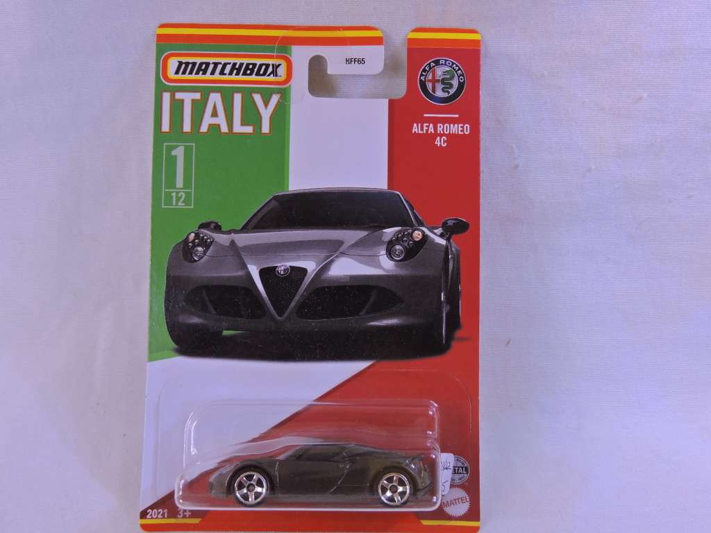 Matchbox Alfa Romeo 4C Coupe  ( Charcoal ) ITALY 1/12  Like Hot Wheels