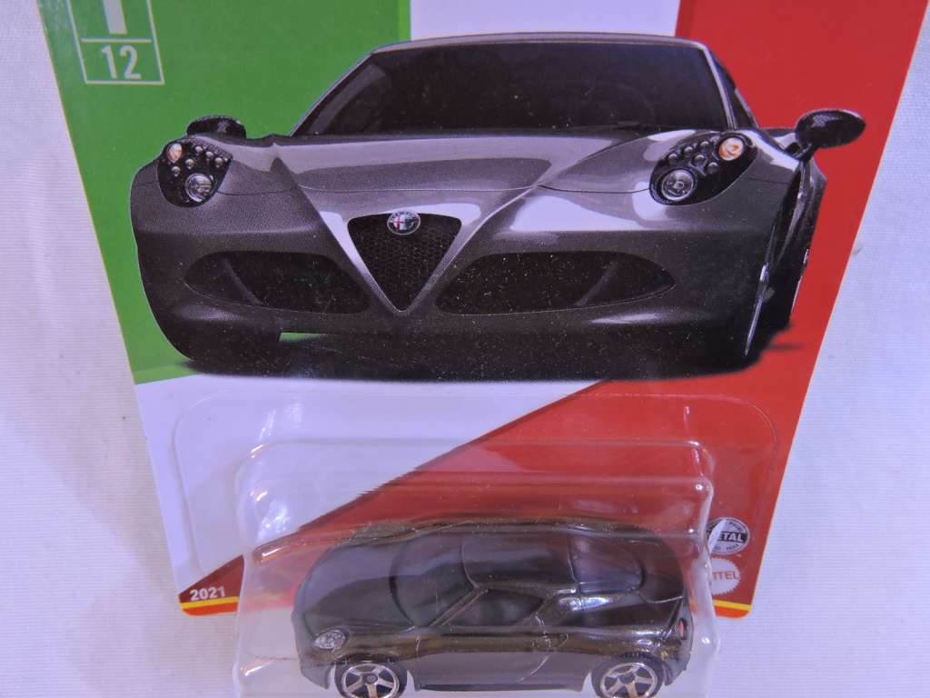 Matchbox Alfa Romeo 4C Coupe  ( Charcoal ) ITALY 1/12  Like Hot Wheels