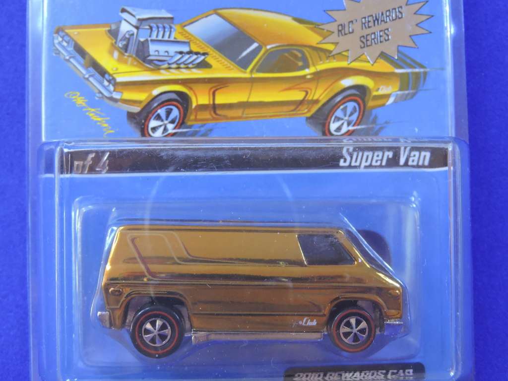 Hot Wheels SUPER CHROMES Super Van ( Gold ) 2010 RLC Rewards Series 1869/3072