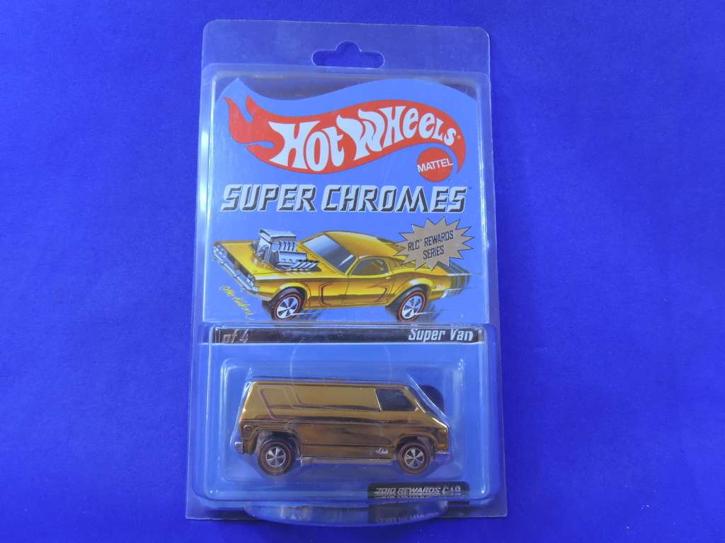 Hot Wheels SUPER CHROMES Super Van ( Gold ) 2010 RLC Rewards Series 1869/3072