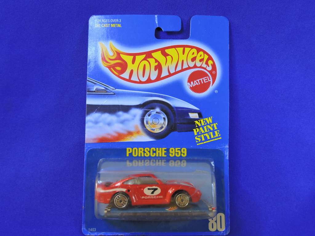 Hot Wheels Porsche 959 ( Red #7 ) C1990  34 Yrs old !!!