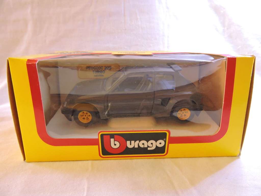 Bburago Peugeot 205 Turbo in Box ( Charcoal ) Rare Model