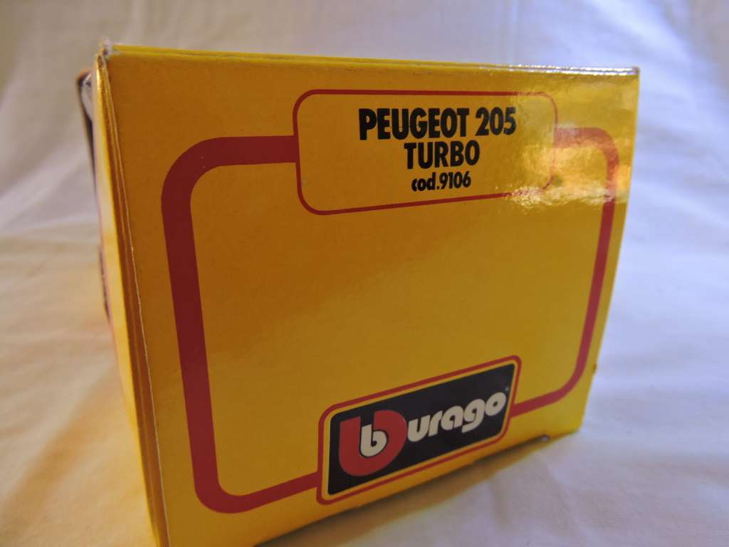 Bburago Peugeot 205 Turbo in Box ( Charcoal ) Rare Model