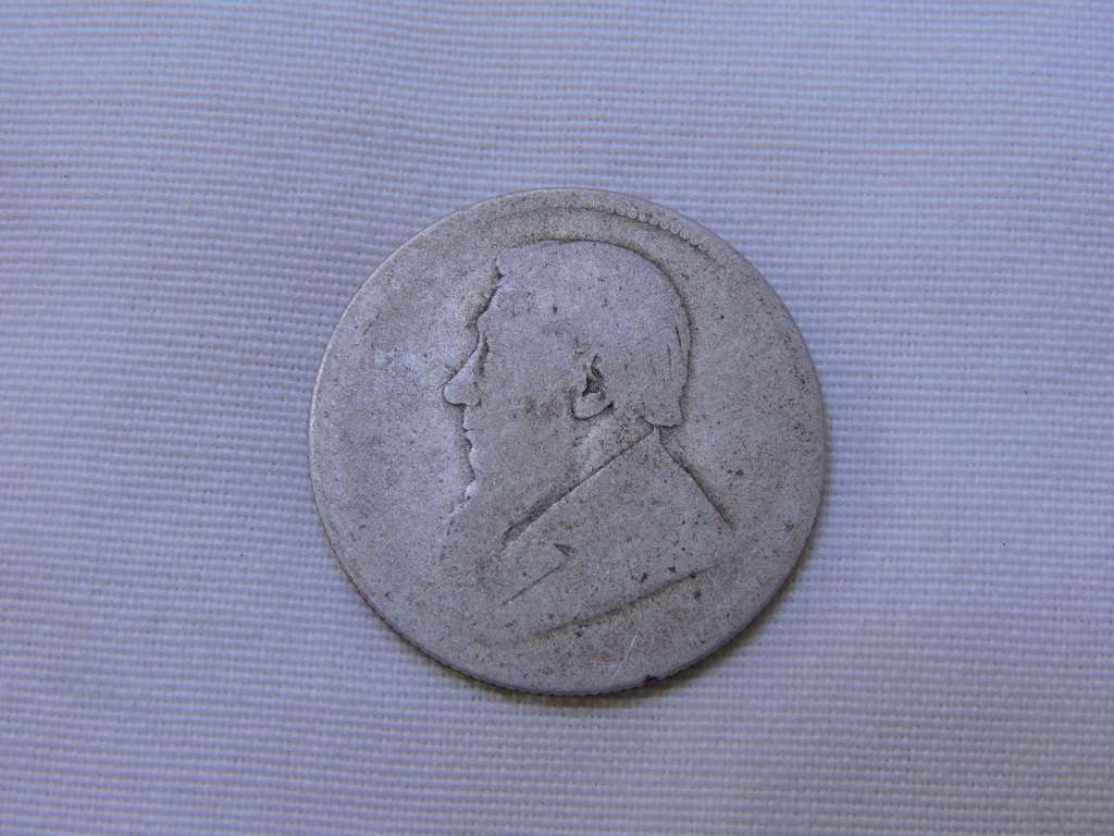 1894 ZAR 2 Shillings Paul Kruger .925 Sterling Silver coin Filler