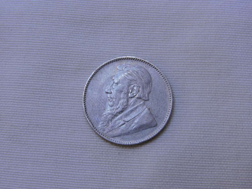 1897 ZAR 1 Shilling Paul Kruger .925 Sterling Silver coin