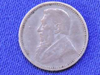 1897 ZAR 3d Threepence Paul Kruger .925 Sterling Silver coin