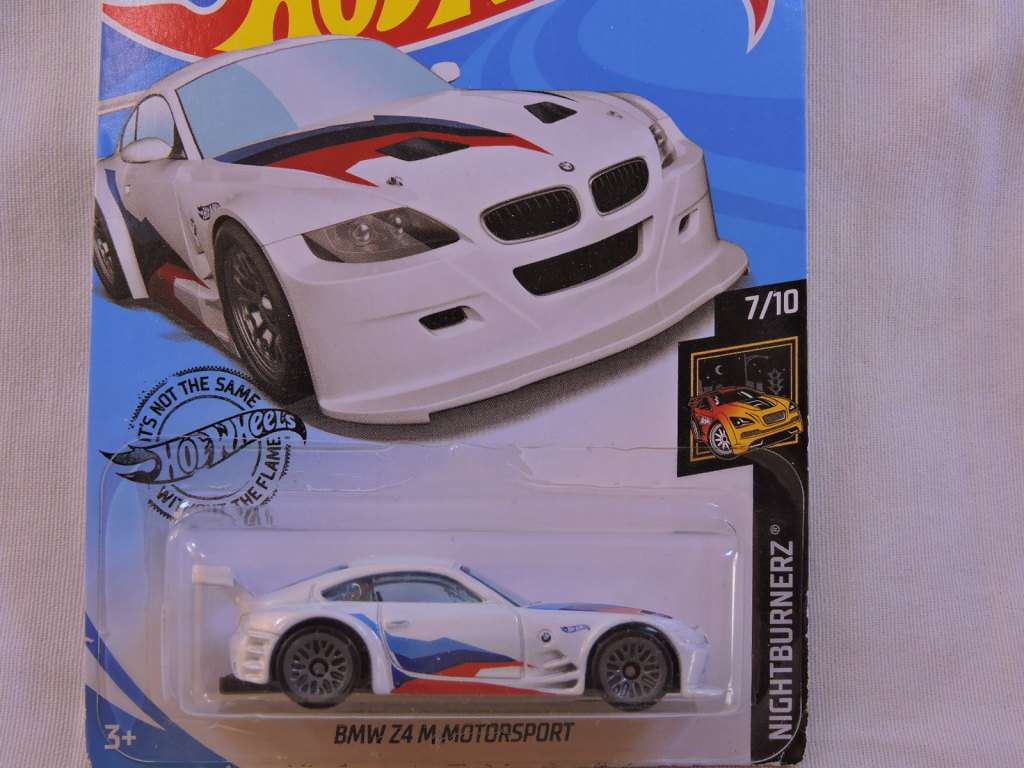 Hot Wheels BMW M4 Motorsport ( White M colours ) Long Card