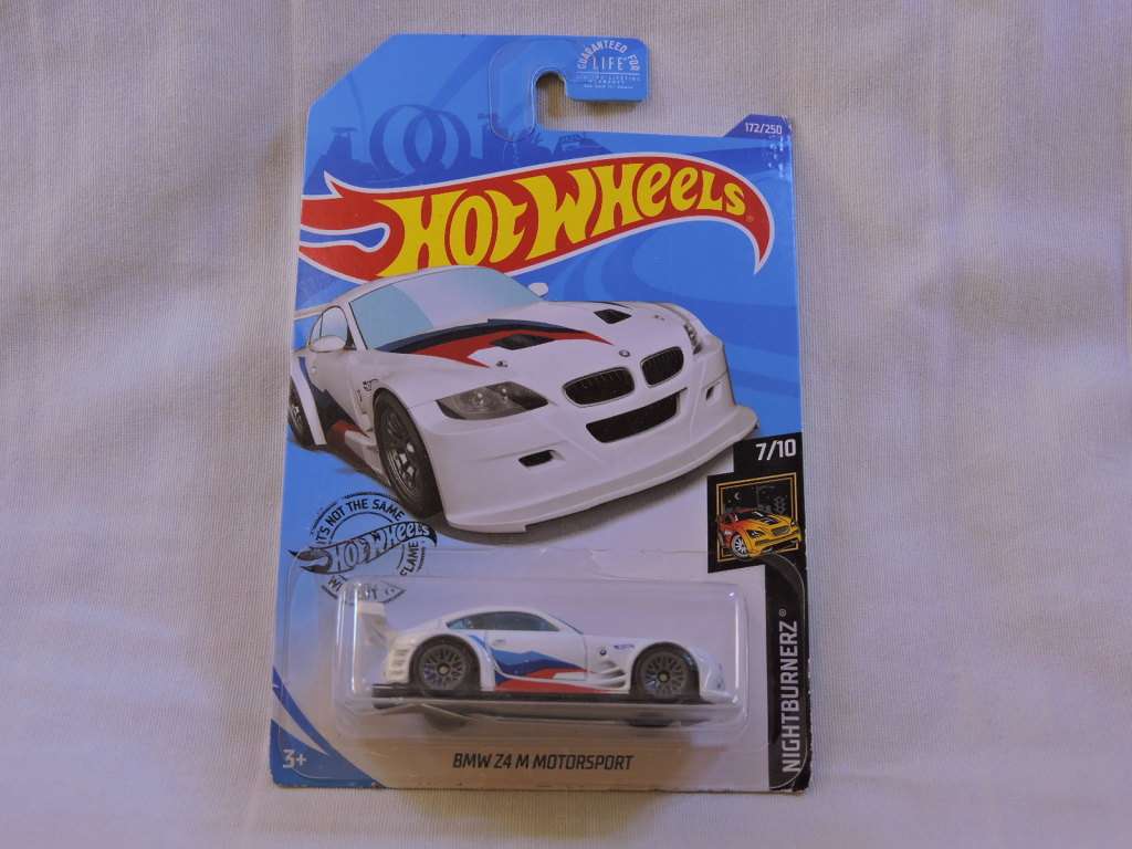 Hot Wheels BMW M4 Motorsport ( White M colours ) Long Card
