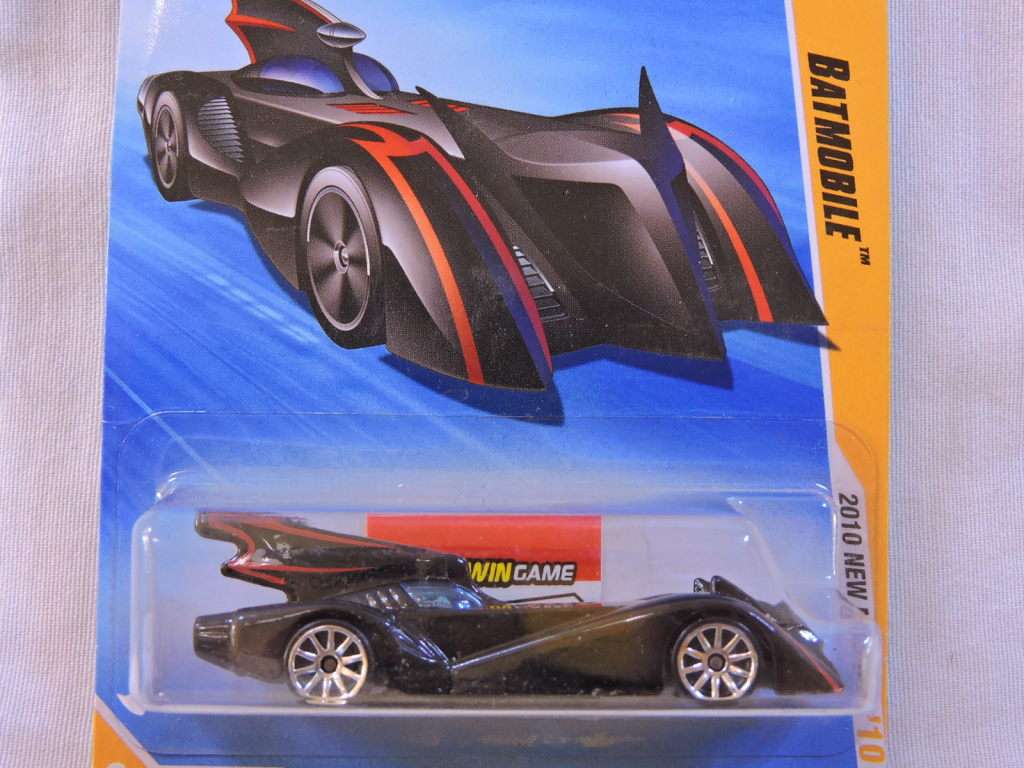 Hot Wheels  BATMOBILE ( Black with bat wing & ears )  Batman