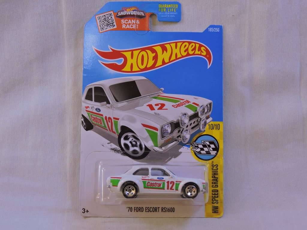 Hot Wheels  FORD Escort RS 1600 ( Castrol #12 )  Long Card