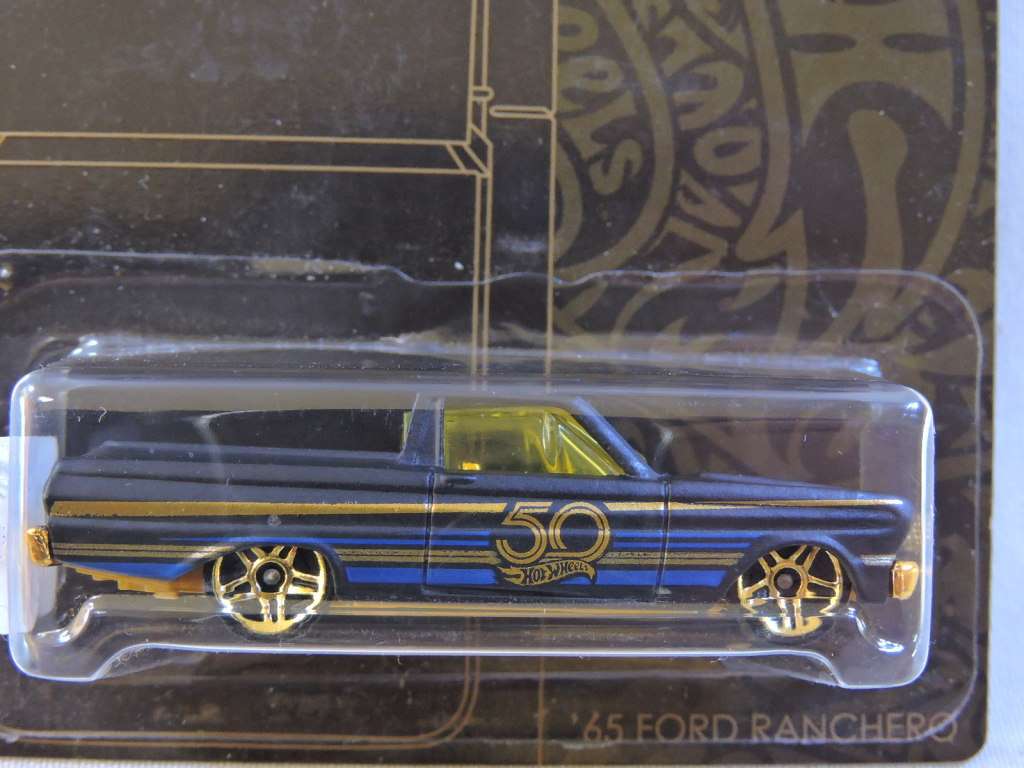 Hot Wheels FORD Ranchero PickUp Bakkie ( Black with Blue stripe )  Long Card
