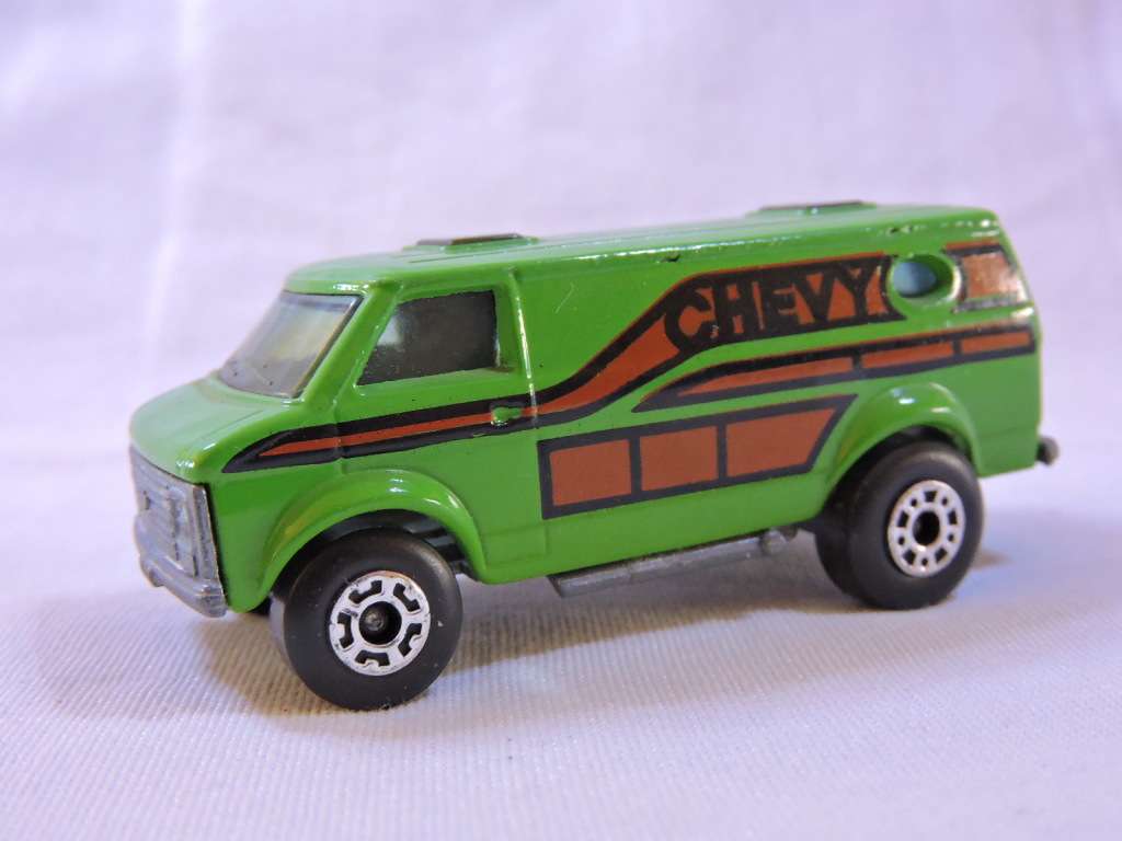 Matchbox Superfast #68 Chevy Van ( Rare Green Chevy ) Looks like The A Team Van like Hot Wheels