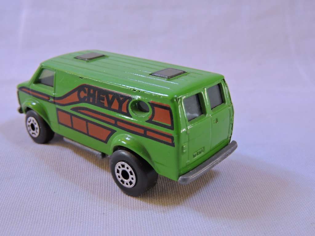 Matchbox Superfast #68 Chevy Van ( Rare Green Chevy ) Looks like The A Team Van like Hot Wheels