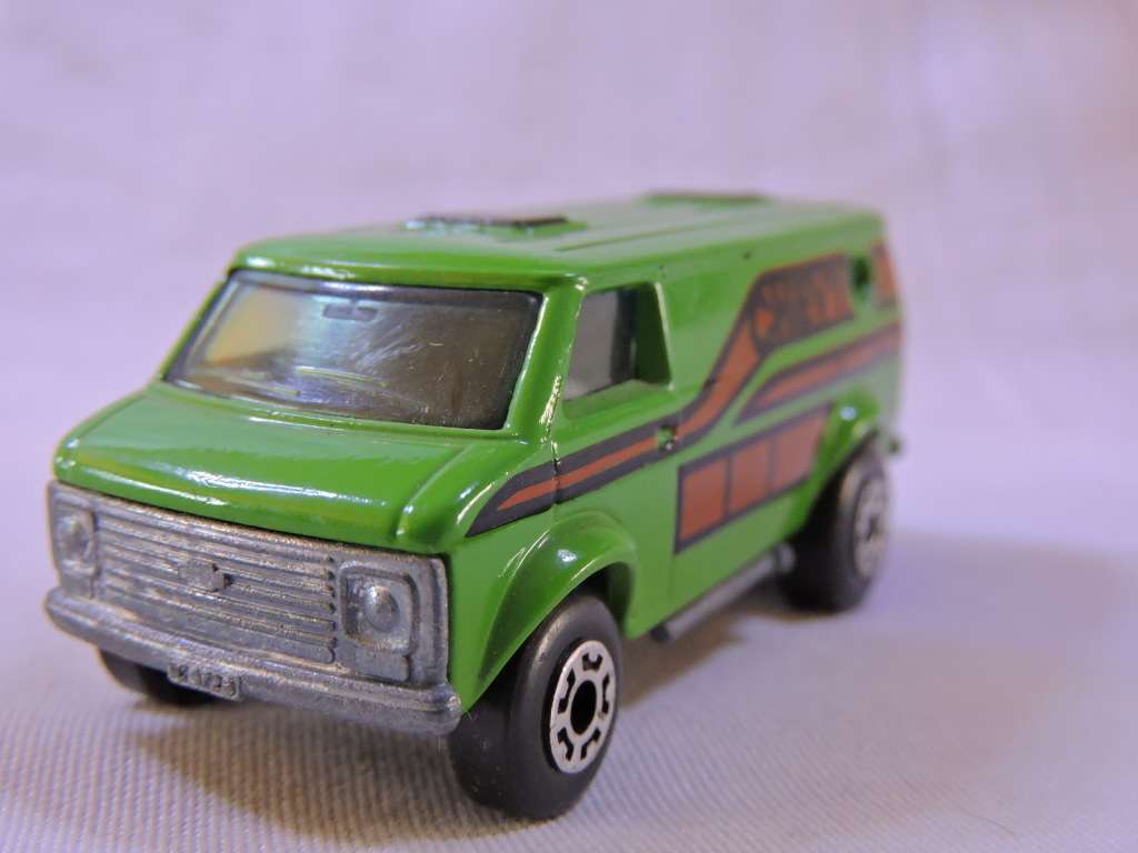 Matchbox Superfast #68 Chevy Van ( Rare Green Chevy ) Looks like The A Team Van like Hot Wheels