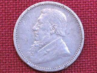 1892 ZAR 3d Threepence ( Tickey ) Paul Kruger .925 Sterling Silver coin LOW MINTAGE SCARCE