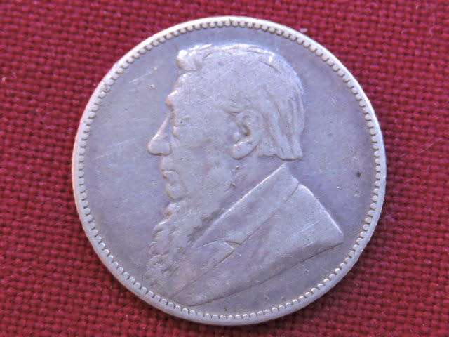 1892 ZAR 1 Shilling Paul Kruger .925 Sterling Silver Coin