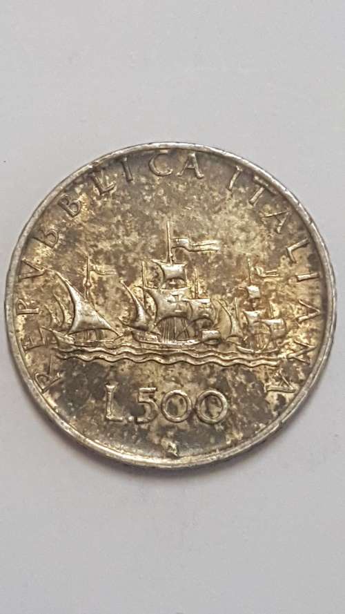 1960 500 Lire Italy silver coin