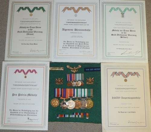 SAAF CERTIFIED MEDAL GROUP