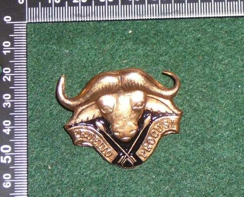 32 BATTALION BRASS BERET BADGE