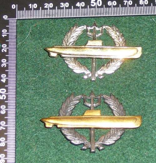 S.A.NAVY. BOTH VARIANTS OF SUBMARINE BADGE