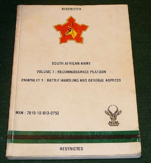 SA ARMY RECONNAISSANCE BATTLE HANDLING MANUAL