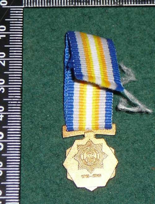 SAPS 100 YEAR CENTENARY MINITURE MEDAL