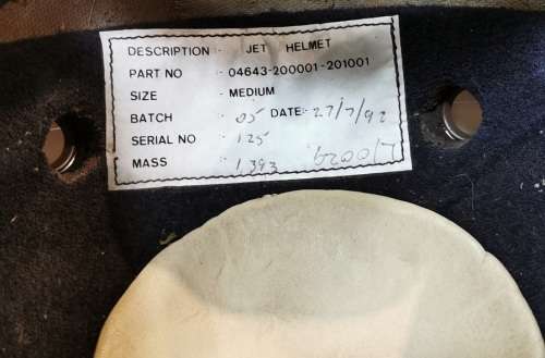 SAAF MIRAGE F1AZ LAFE FIGHTER PILOT HELMET & MASK