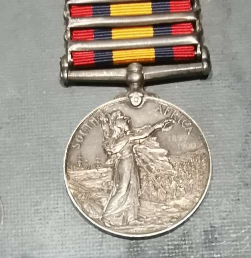 BOER WAR QUEENS SOUTH AFRICA MEDAL ,6 DRAGOONS