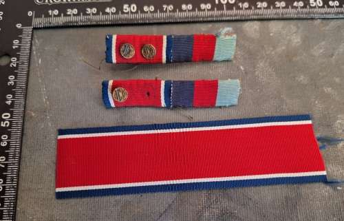 SADF JOHN CHARD DECORATION MEDAL RIBBON  &  BUTTONS