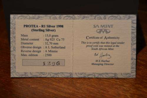 RARE 1998 Silver Protea R1 - The Children
