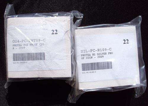 ***PROTEA - GOLD TENTH OUNCE AND SILVER R1 COIN >>> BOTH PROOF, SEALED AND NUMBERED 22***