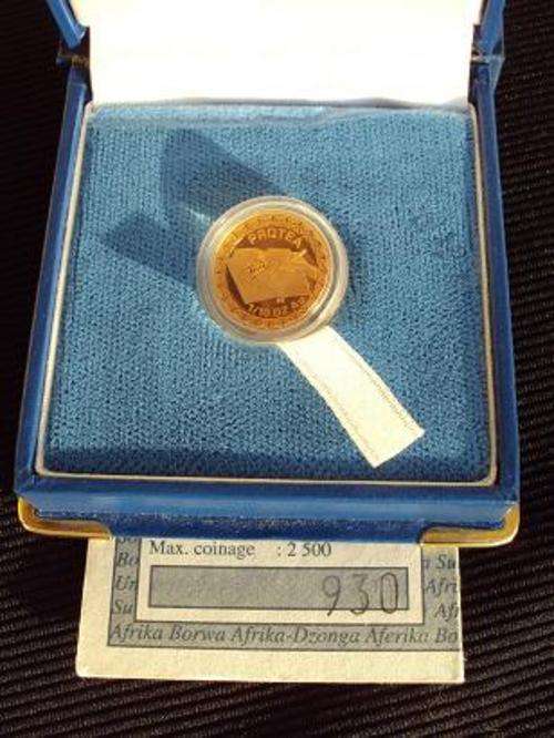 **LOW START - PROTEA 1996 S. A. CONSTITUTION PROOF TENTH OUNCE GOLD COIN # 930 OF ONLY1292 MINTED**